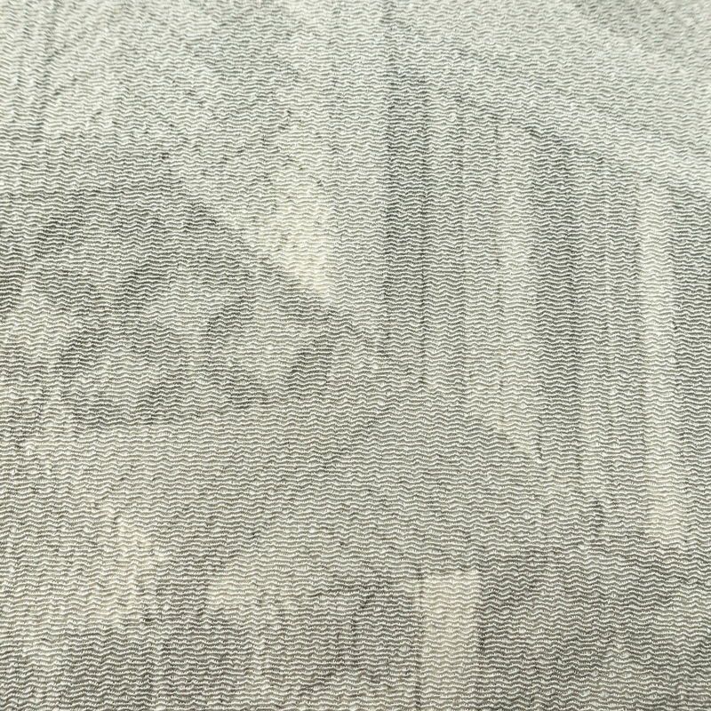 小紋 縮緬 正絹 風景柄 袷仕立て 身丈160.5cm 裄丈64.5cm 着物 グレー_画像8