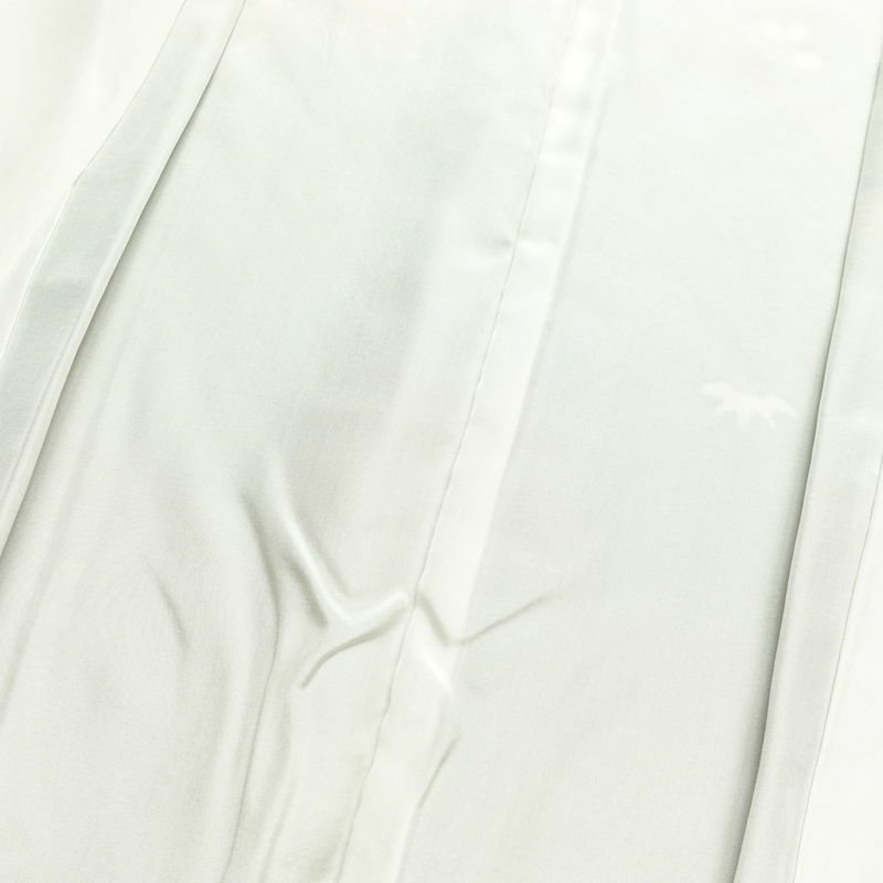 訪問着 良品 しつけ糸付き 金駒刺繍 綸子 正絹 古典柄 袷仕立て 身丈159.5cm 裄丈65.5cm 金彩 フォーマル 着物 緑・うぐいす色_画像18