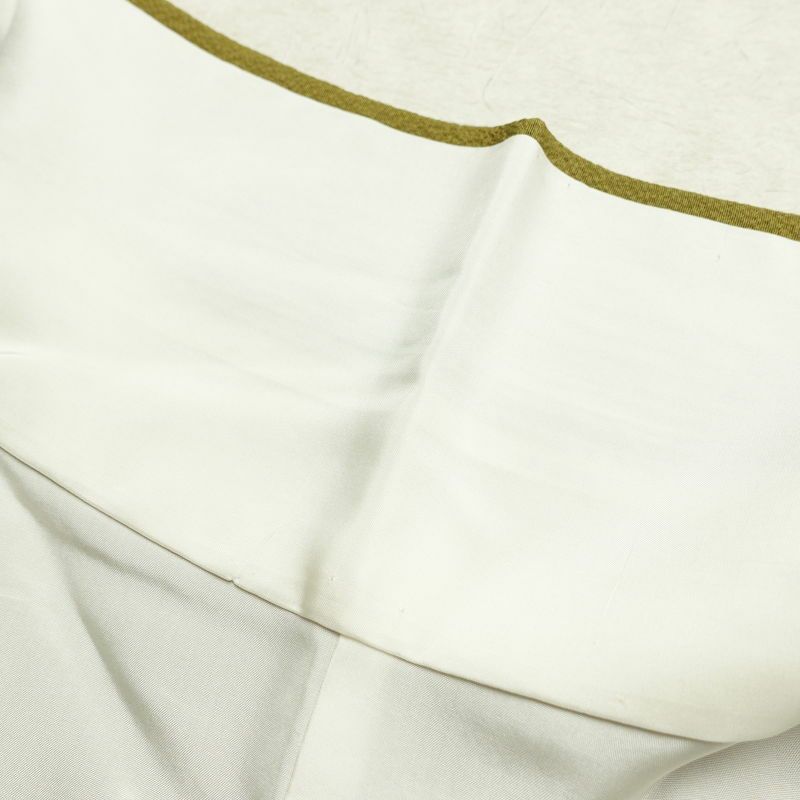 訪問着 辻が花 落款入り 縮緬 絞り 正絹 花柄 袷仕立て 身丈162cm 裄丈67.5cm 着物 緑・うぐいす色_画像20