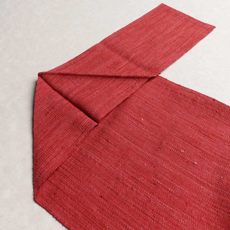 名古屋帯 紬地 太鼓柄 良品 正絹 花柄 松葉仕立て 帯 ピンク_画像17