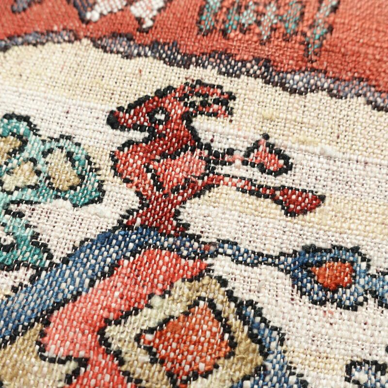 名古屋帯 太鼓柄 良品 正絹 幾何学柄・抽象柄 名古屋仕立て 帯 赤・朱_画像3