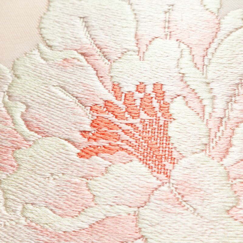 名古屋帯 太鼓柄 正絹 花柄 名古屋仕立て 帯 ピンク_画像3