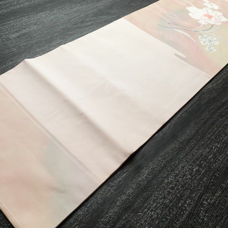 名古屋帯 太鼓柄 正絹 花柄 名古屋仕立て 帯 ピンク_画像9