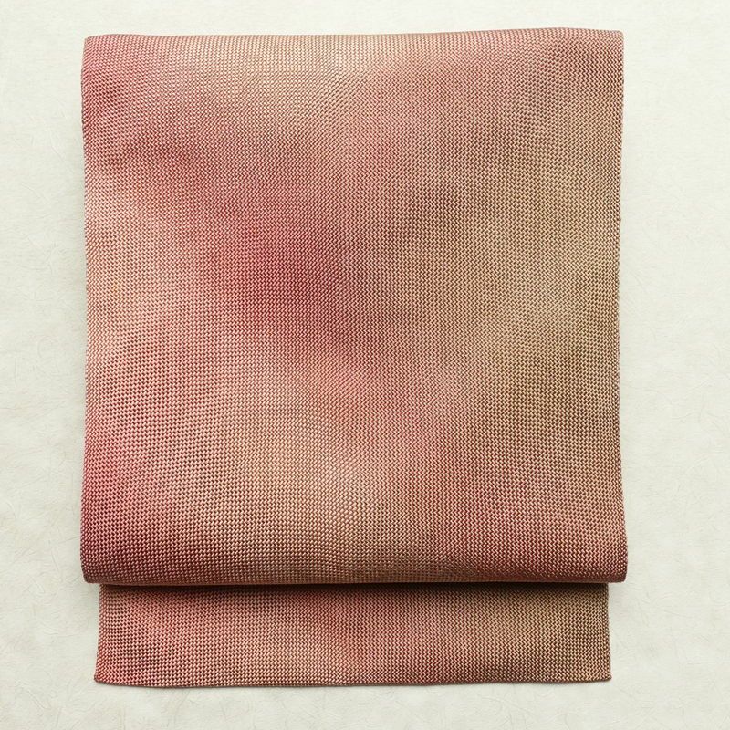 名古屋帯 全通柄 正絹 その他の柄 名古屋仕立て 帯 ピンク_画像1