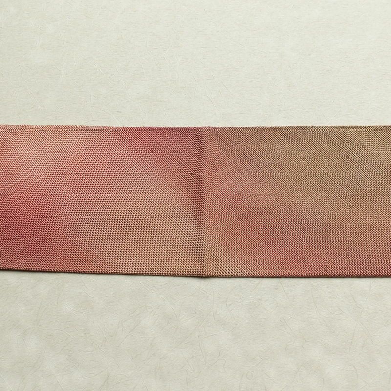 名古屋帯 全通柄 正絹 その他の柄 名古屋仕立て 帯 ピンク_画像14
