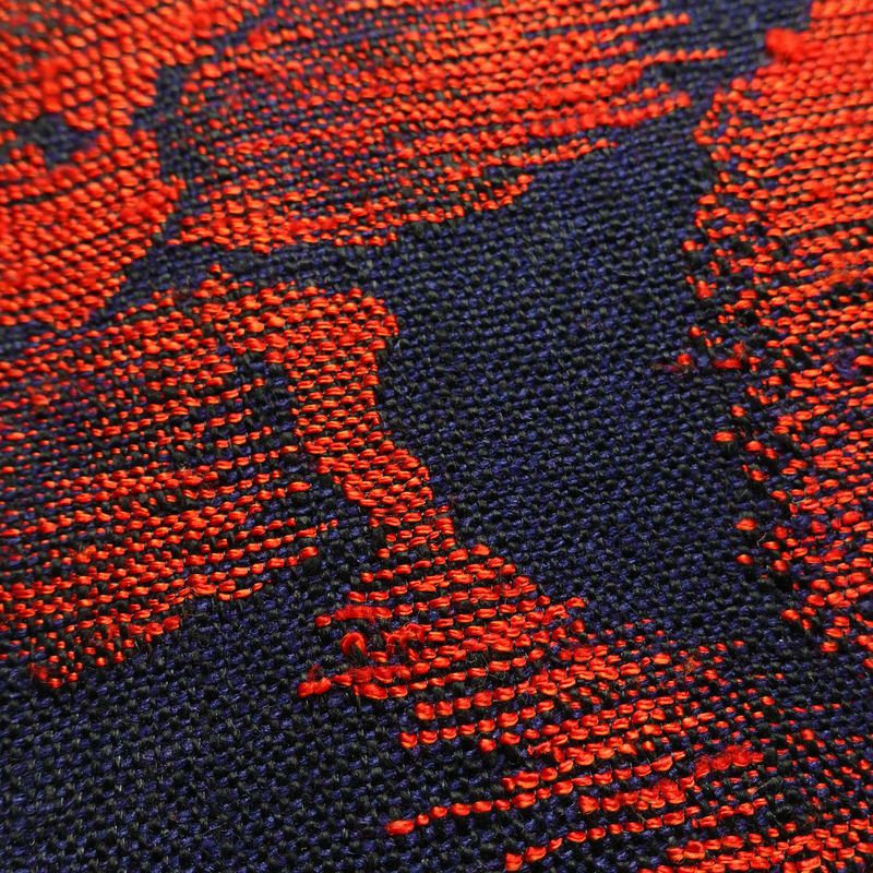 名古屋帯 六通柄 良品 正絹 花柄 名古屋仕立て 帯 青・紺_画像6