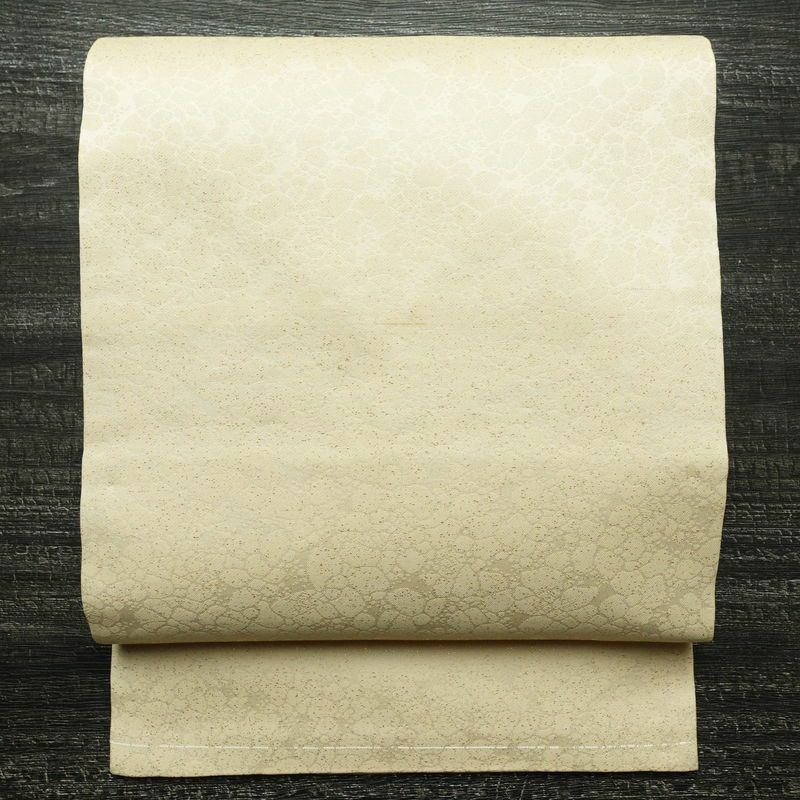 名古屋帯 六通柄 正絹 その他の柄 名古屋仕立て 帯 ベージュ_画像1