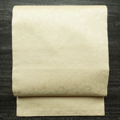 名古屋帯 六通柄 正絹 その他の柄 名古屋仕立て 帯 ベージュ