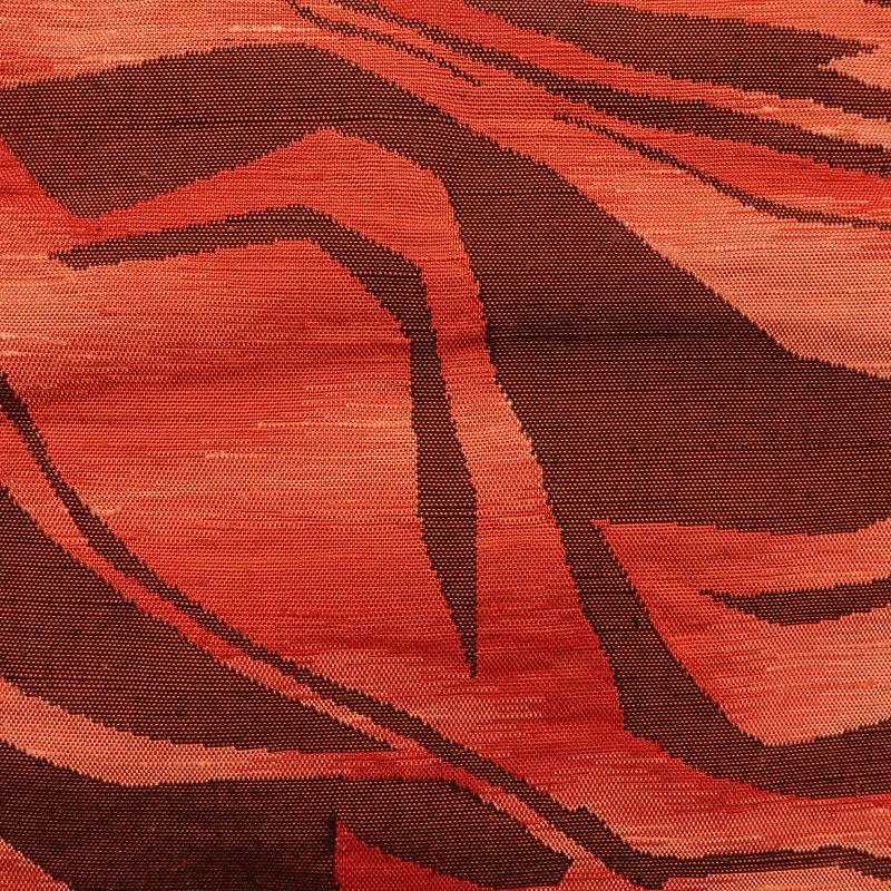 名古屋帯 六通柄 正絹 幾何学柄・抽象柄 通し仕立て 帯 橙_画像2