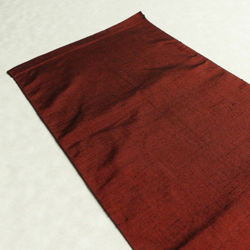 名古屋帯 六通柄 正絹 幾何学柄・抽象柄 通し仕立て 帯 橙_画像19