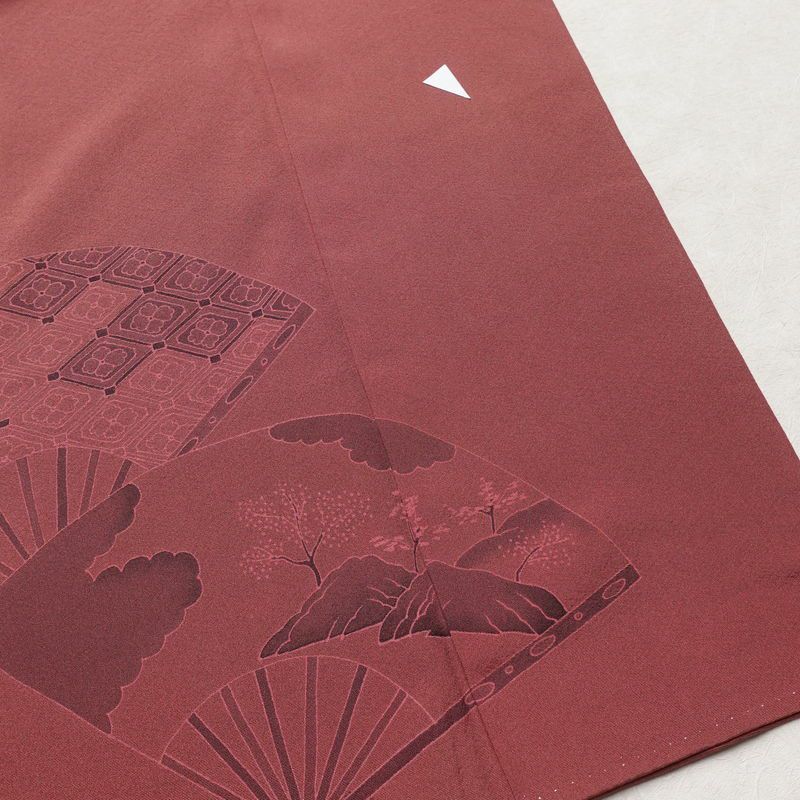 色留袖 一つ紋付き 正絹 古典柄 袷仕立て 身丈158cm 裄丈65cm 箔 刺繍 共八掛 金彩 フォーマル 着物 ピンク_画像11