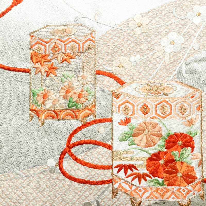 名古屋帯 太鼓柄 金駒刺繍 正絹 古典柄 名古屋仕立て 箔 刺繍 帯 金・銀_画像2