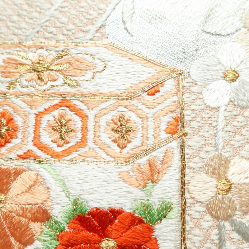 名古屋帯 太鼓柄 金駒刺繍 正絹 古典柄 名古屋仕立て 箔 刺繍 帯 金・銀_画像4