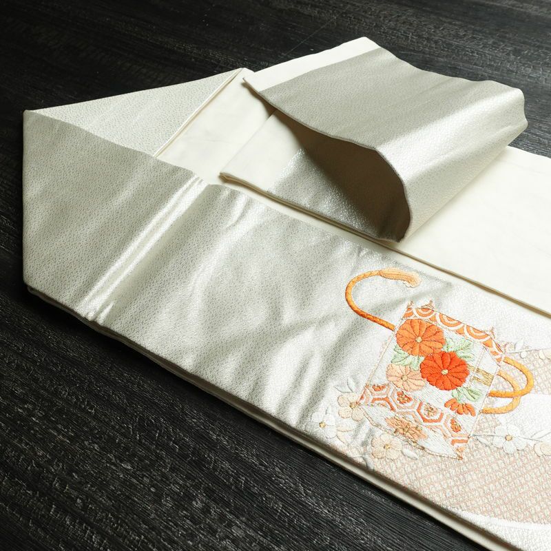 名古屋帯 太鼓柄 金駒刺繍 正絹 古典柄 名古屋仕立て 箔 刺繍 帯 金・銀_画像21