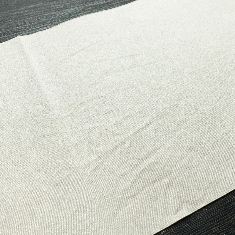 名古屋帯 つづれ織 太鼓柄 正絹 幾何学柄・抽象柄 松葉仕立て 銀糸 帯 金・銀_画像12