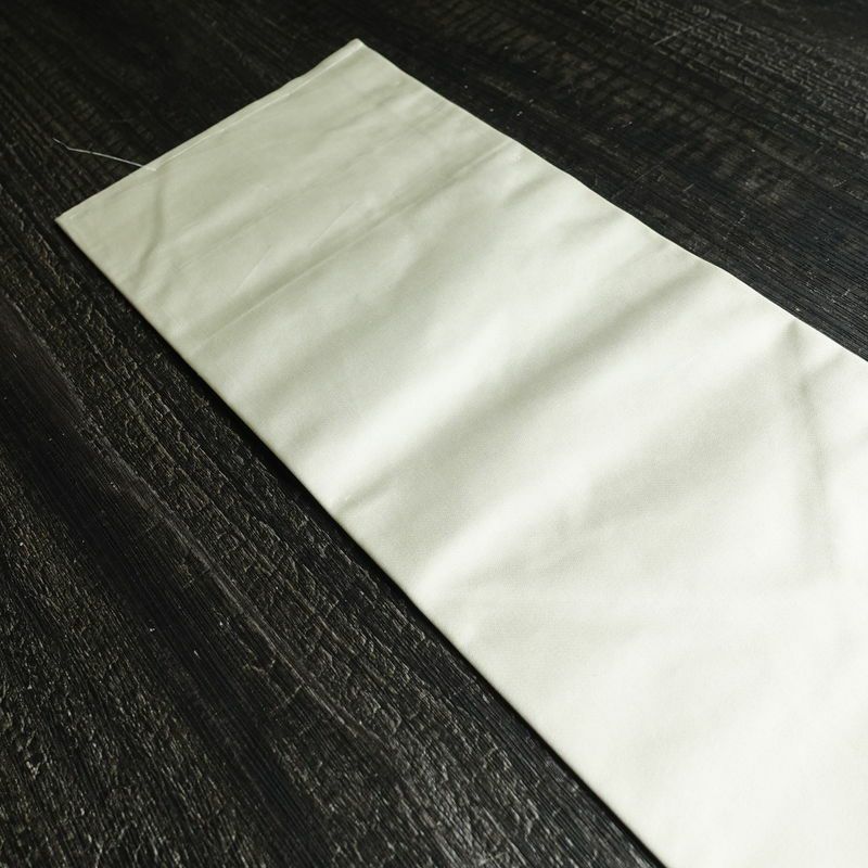 名古屋帯 太鼓柄 しつけ糸付き 正絹 人物・動物柄 名古屋仕立て 箔 帯 白_画像15