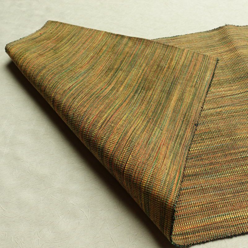 名古屋帯 全通柄 正絹 その他の柄 松葉仕立て 帯 黄・黄土色_画像9