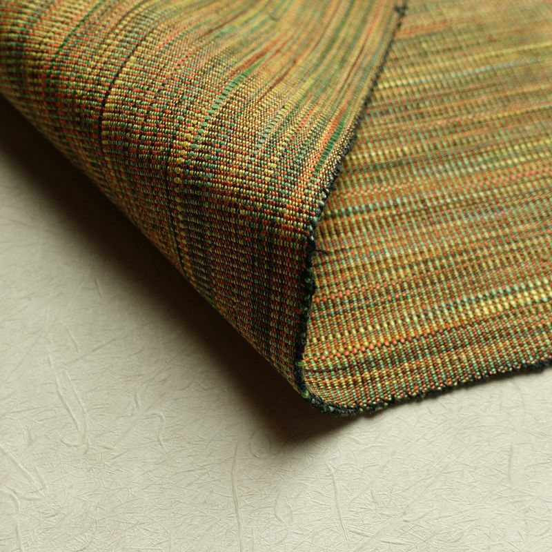 名古屋帯 全通柄 正絹 その他の柄 松葉仕立て 帯 黄・黄土色_画像10