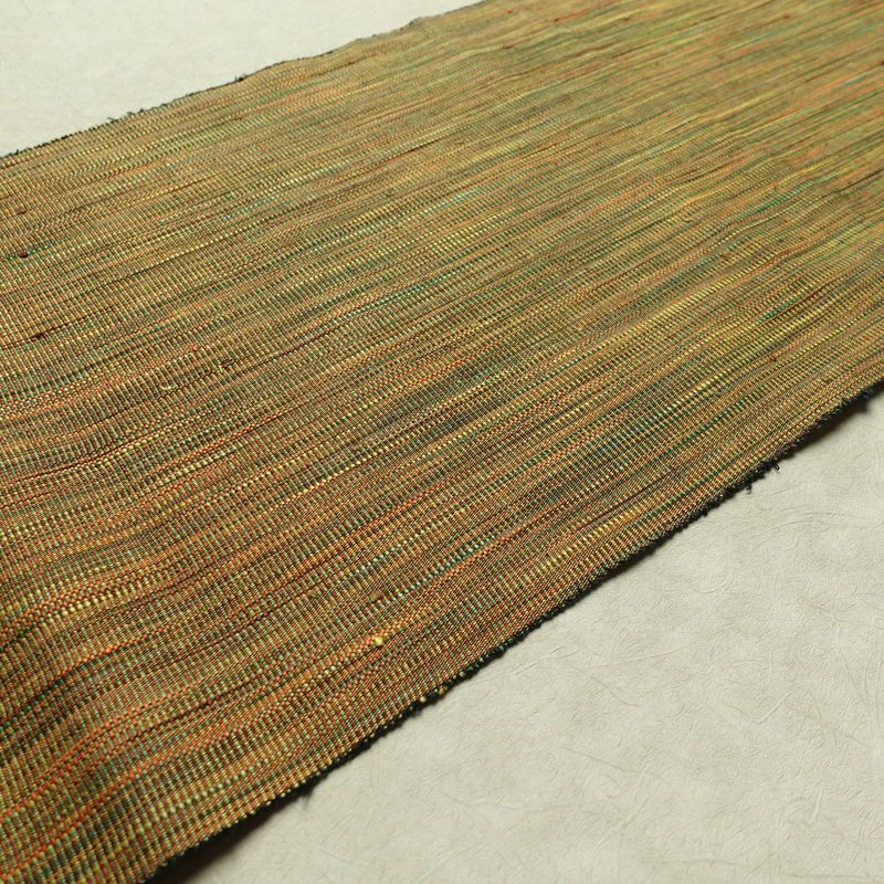 名古屋帯 全通柄 正絹 その他の柄 松葉仕立て 帯 黄・黄土色_画像11