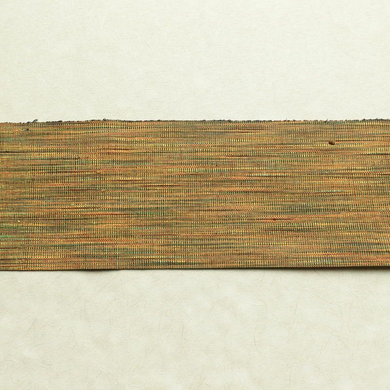 名古屋帯 全通柄 正絹 その他の柄 松葉仕立て 帯 黄・黄土色_画像13