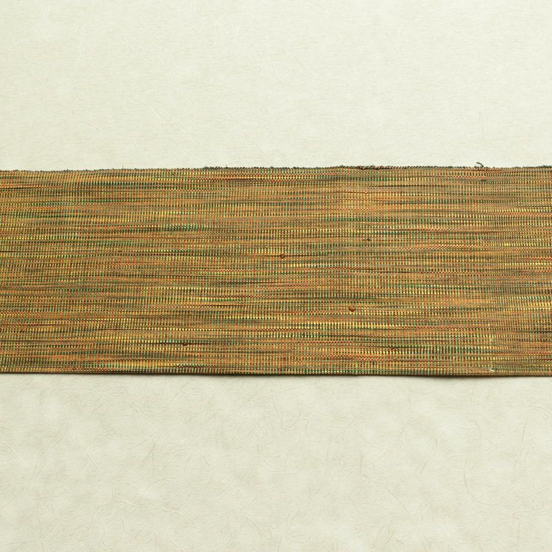 名古屋帯 全通柄 正絹 その他の柄 松葉仕立て 帯 黄・黄土色_画像14