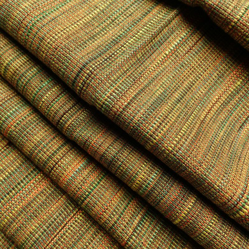 名古屋帯 全通柄 正絹 その他の柄 松葉仕立て 帯 黄・黄土色_画像18