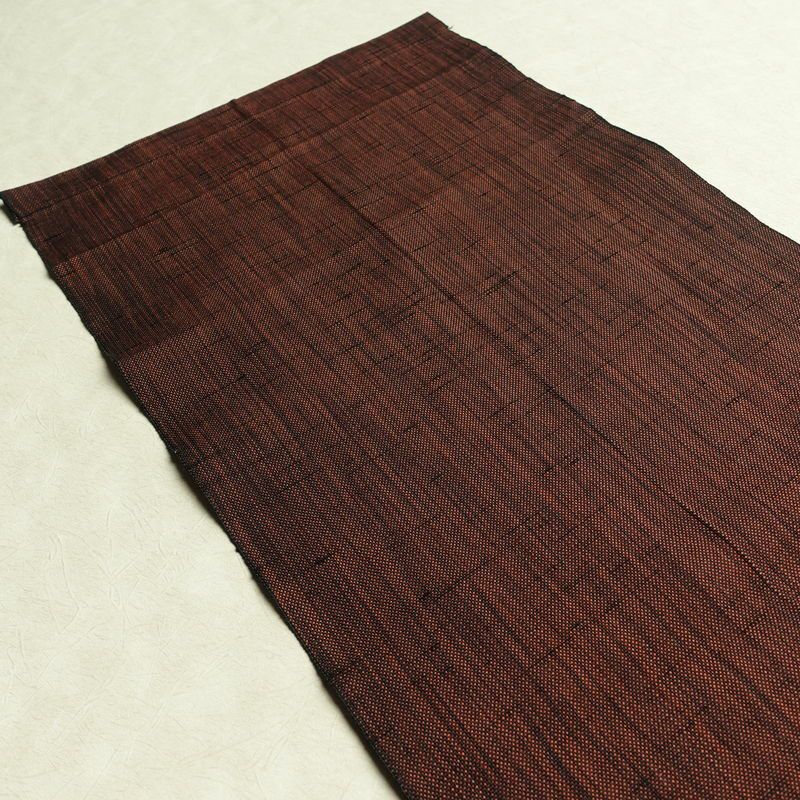 名古屋帯 太鼓柄 正絹 幾何学柄・抽象柄 通し仕立て 帯 茶_画像16