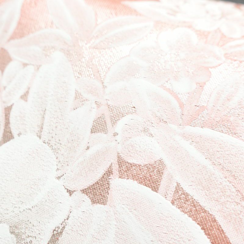 名古屋帯 太鼓柄 正絹 花柄 名古屋仕立て 箔 刺繍 帯 金・銀_画像6