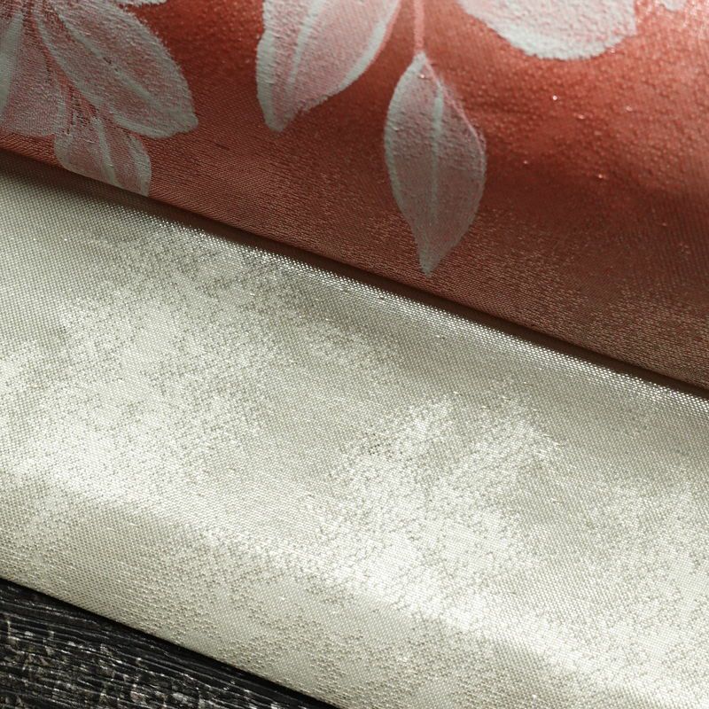 名古屋帯 太鼓柄 正絹 花柄 名古屋仕立て 箔 刺繍 帯 金・銀_画像7