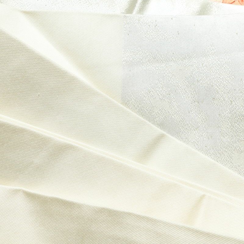 名古屋帯 太鼓柄 正絹 花柄 名古屋仕立て 箔 刺繍 帯 金・銀_画像18