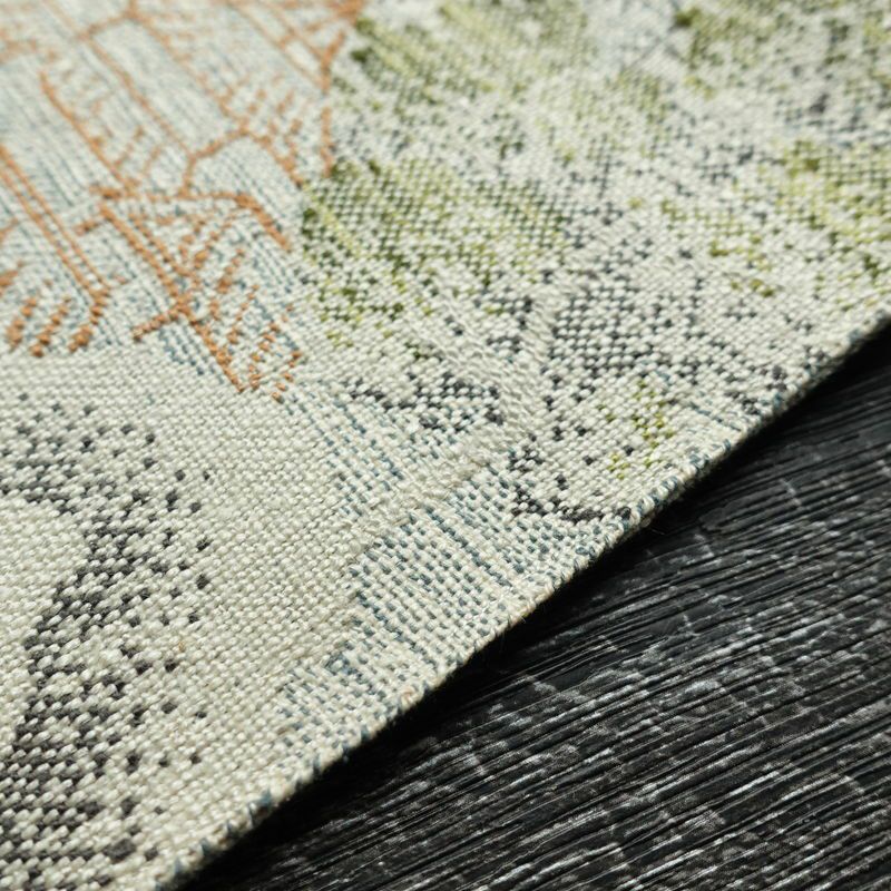 名古屋帯 六通柄 正絹 風景柄 松葉仕立て 帯 青・紺_画像9