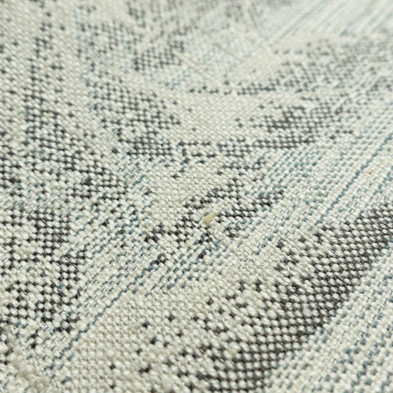 名古屋帯 六通柄 正絹 風景柄 松葉仕立て 帯 青・紺_画像16