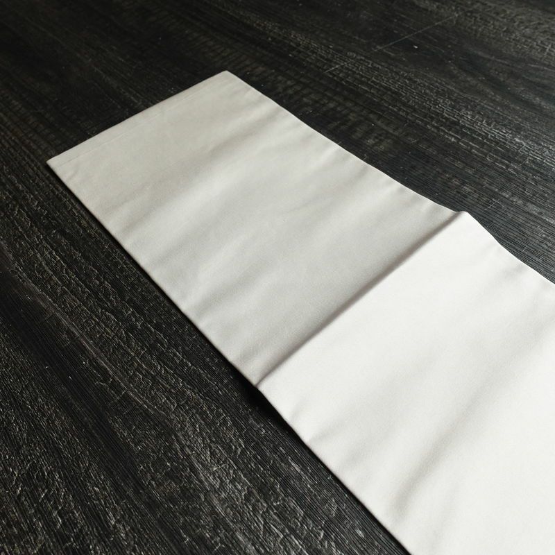 名古屋帯 太鼓柄 良品 正絹 木の葉・植物柄 名古屋仕立て 箔 帯 グレー_画像14