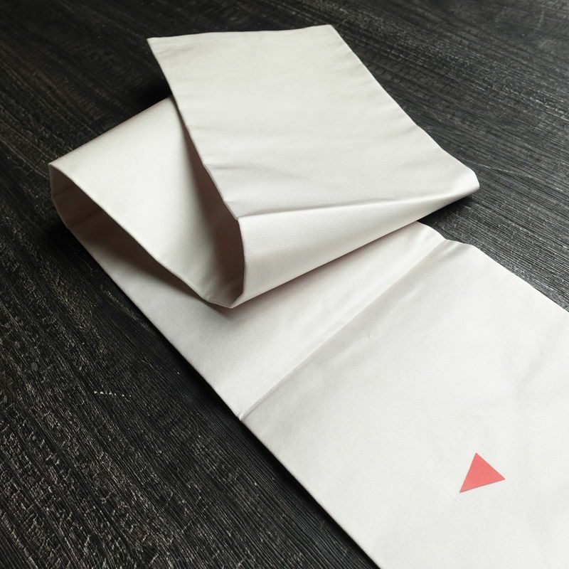 名古屋帯 太鼓柄 良品 正絹 木の葉・植物柄 名古屋仕立て 箔 帯 グレー_画像20