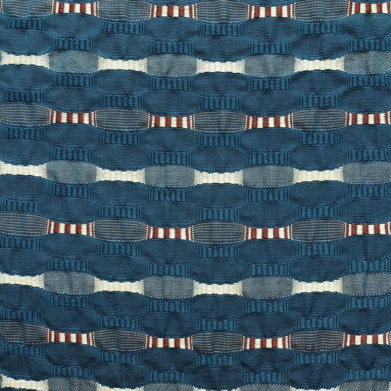 袋帯 全通柄 一般用 正絹 幾何学柄・抽象柄 帯 青・紺_画像2