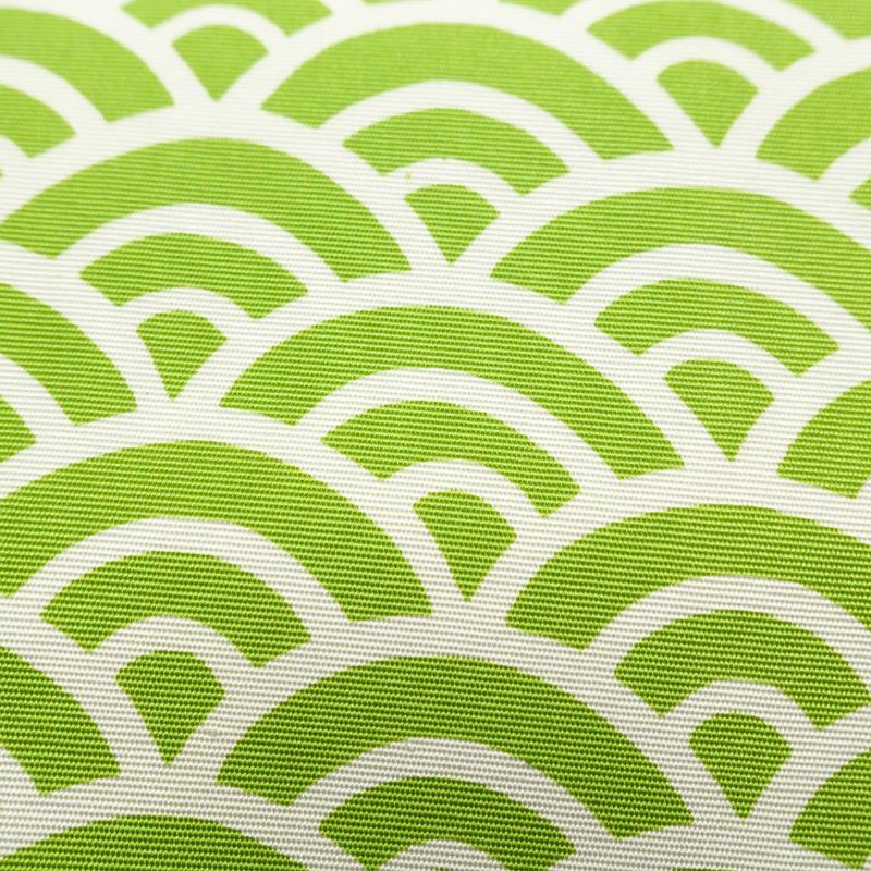 名古屋帯 全通柄 良品 正絹 青海波 流水・波柄 名古屋仕立て 帯 緑・うぐいす色_画像4