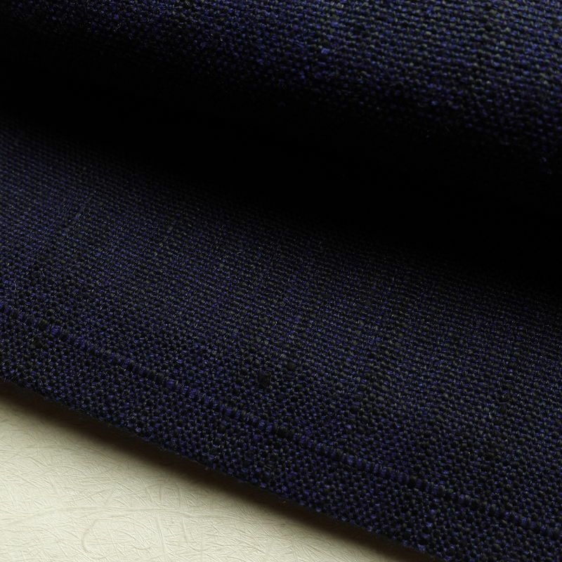 名古屋帯 太鼓柄 美品 正絹 幾何学柄・抽象柄 松葉仕立て 帯 青・紺_画像7