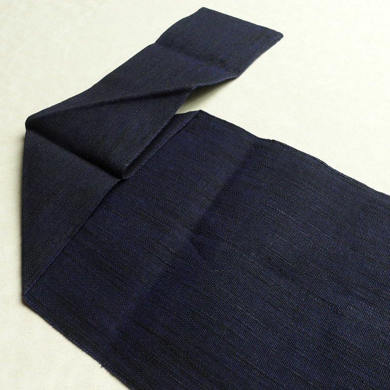 名古屋帯 太鼓柄 美品 正絹 幾何学柄・抽象柄 松葉仕立て 帯 青・紺_画像17