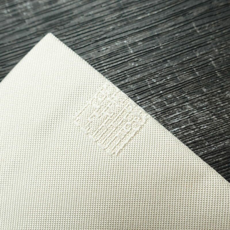 名古屋帯 六通柄 正絹 幾何学柄・抽象柄 名古屋仕立て 箔 帯 金・銀_画像16