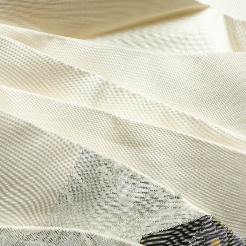 名古屋帯 六通柄 正絹 幾何学柄・抽象柄 名古屋仕立て 箔 帯 金・銀_画像19