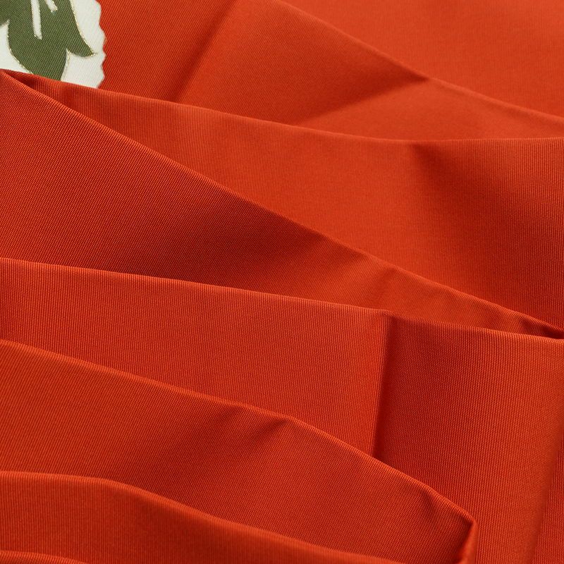 名古屋帯 太鼓柄 良品 金駒刺繍 正絹 花柄 名古屋仕立て 帯 橙_画像18