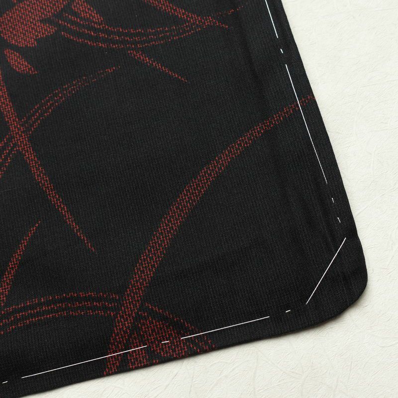 盛夏 良品 夏用 しつけ糸付き 正絹 花柄 単衣仕立て 身丈162.5cm 裄丈66.5cm 着物 黒_画像15