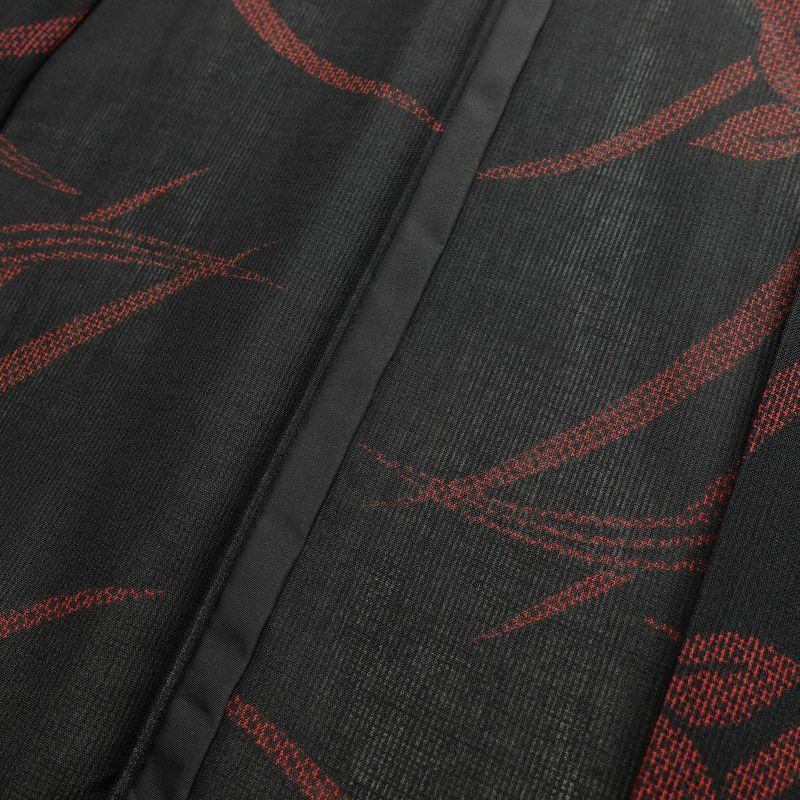 盛夏 良品 夏用 しつけ糸付き 正絹 花柄 単衣仕立て 身丈162.5cm 裄丈66.5cm 着物 黒_画像18