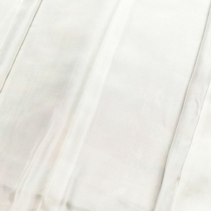 小紋 縮緬 総柄 正絹 木の葉・植物柄 袷仕立て 身丈151.5cm 裄丈63cm 着物 黄・黄土色_画像17