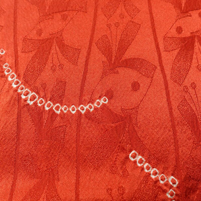 小紋 絞り 正絹 雲柄 袷仕立て 身丈155cm 裄丈68cm 一部しつけ糸付き 着物 多色使い_画像8