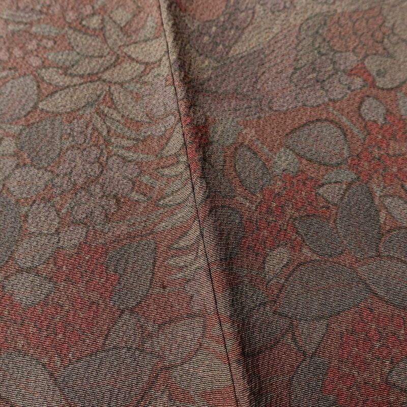 小紋 縮緬 正絹 人物・動物柄 袷仕立て 身丈159cm 裄丈64cm 着物 ピンク_画像10