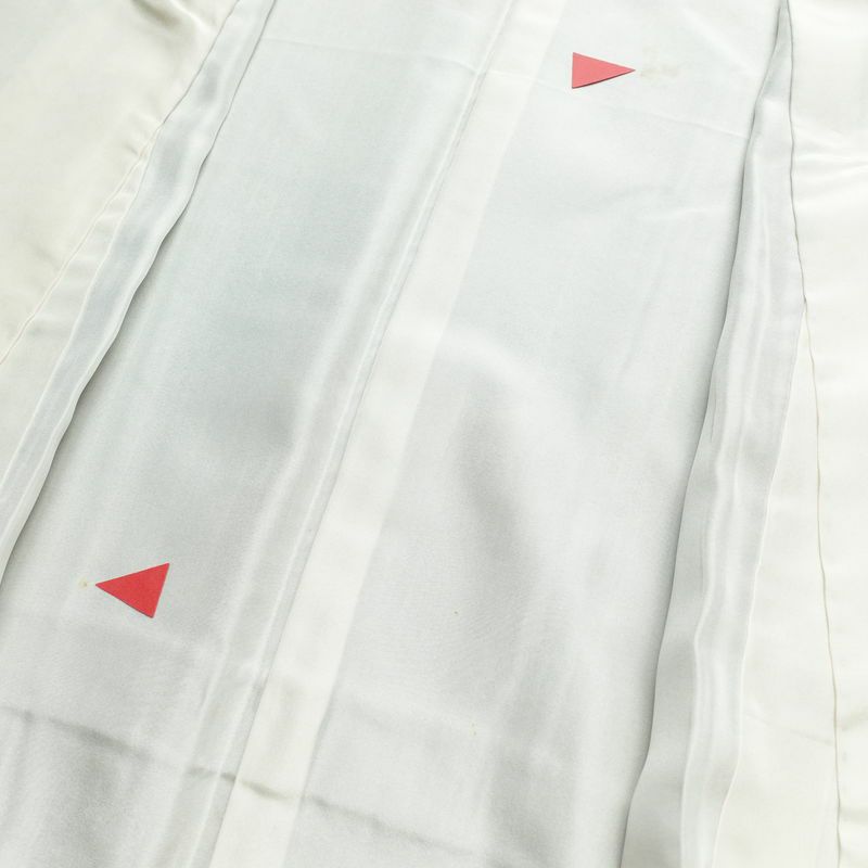 小紋 縮緬 正絹 幾何学柄・抽象柄 袷仕立て 身丈153cm 裄丈63cm 着物 青・紺_画像14