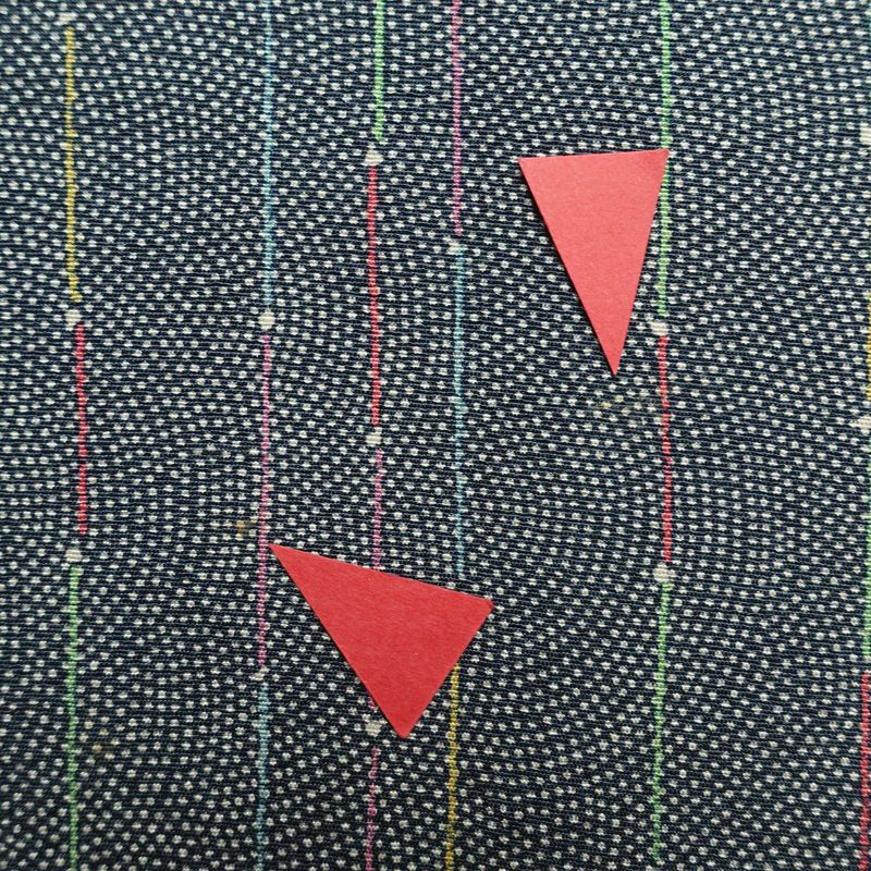 小紋 縮緬 正絹 幾何学柄・抽象柄 袷仕立て 身丈153cm 裄丈63cm 着物 青・紺_画像19