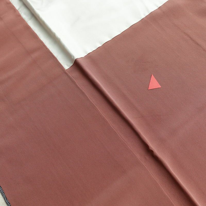 小紋 縮緬 正絹 幾何学柄・抽象柄 袷仕立て 身丈153cm 裄丈63cm 着物 青・紺_画像20