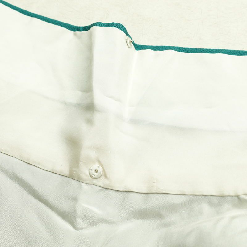 振袖 落款入り 草野一騎 縮緬 正絹 花柄 袷仕立て 身丈168cm 裄丈70.5cm フォーマル 二十歳 着物 緑・うぐいす色_画像18